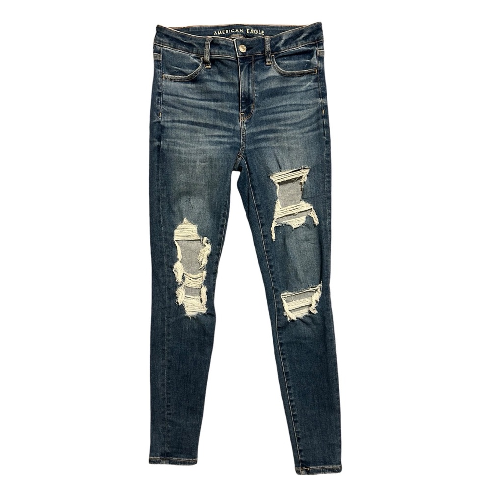 AMERICAN EAGLE Next Level Stretch High Rise Distressed Jegging Jeans 6